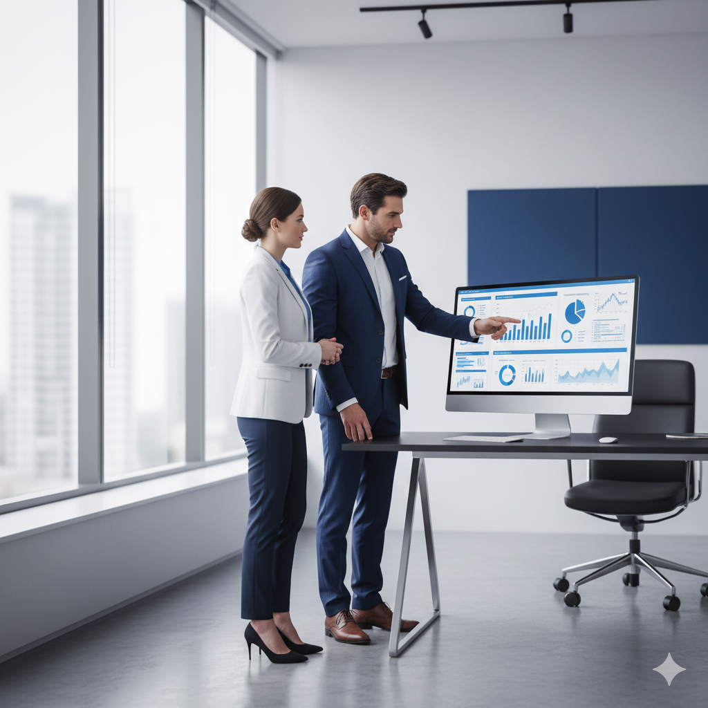 Consulenza assicurativa in ufficio moderno